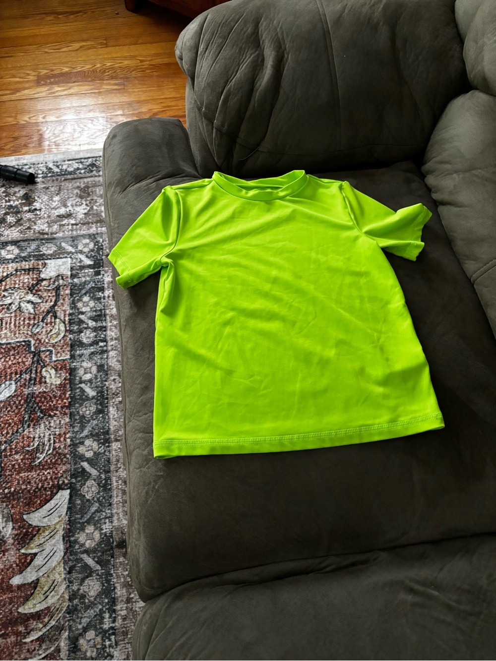 Cat & Jack Neon Green Short-Sleeve Active Tee sz 6/7